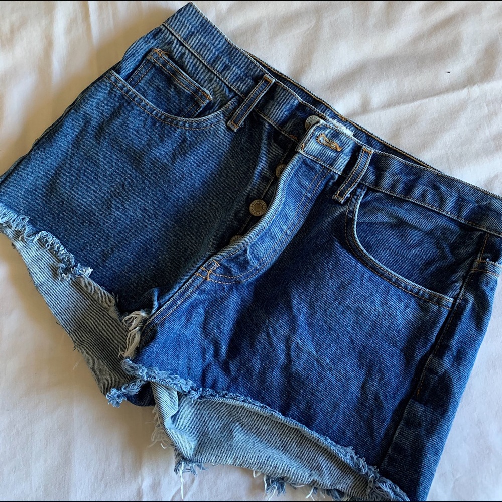 John Galt Distressed Jean Shorts